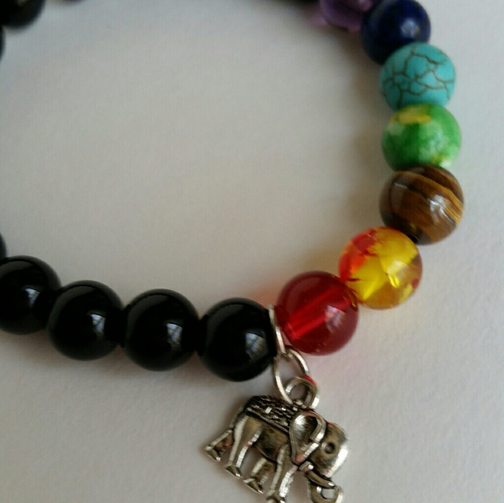Chakra Yoga Natural Stones Bracelet